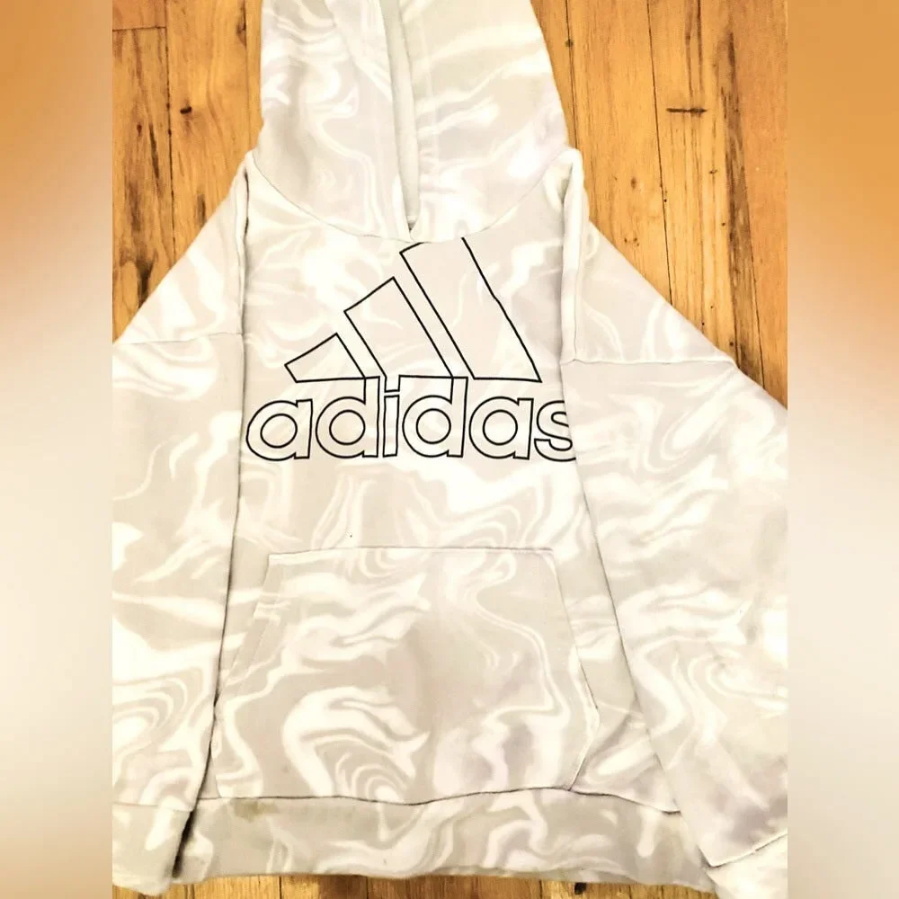 Boy's small Adidas hoodie tie-dyed pattern